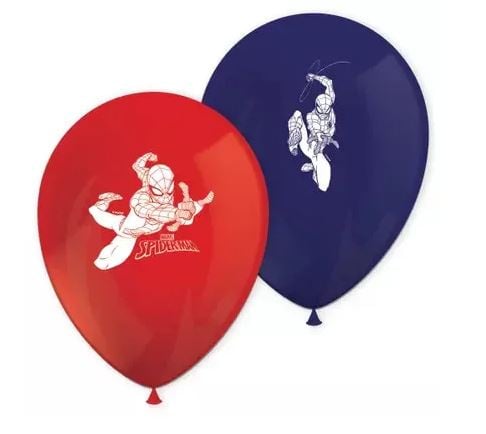 Spiderman Web Warriors ballonnen ø 28 cm. 8 st.