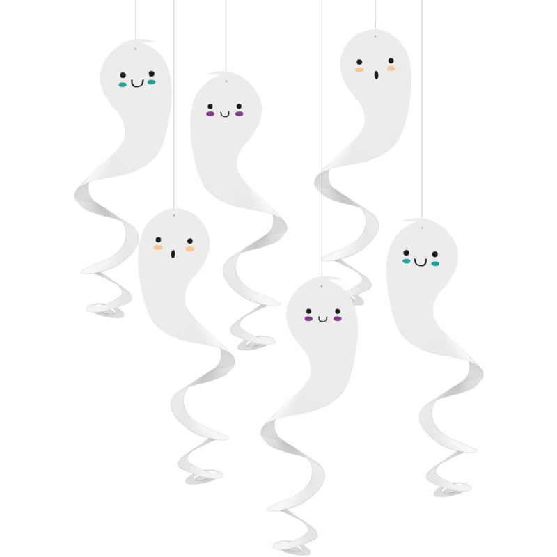 Hangdecoratie Spookjes - Happy Halloween - 6 stuks