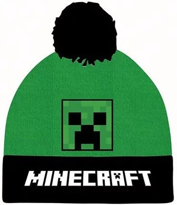 Minecraft Creeper muts met pompon mt. 52