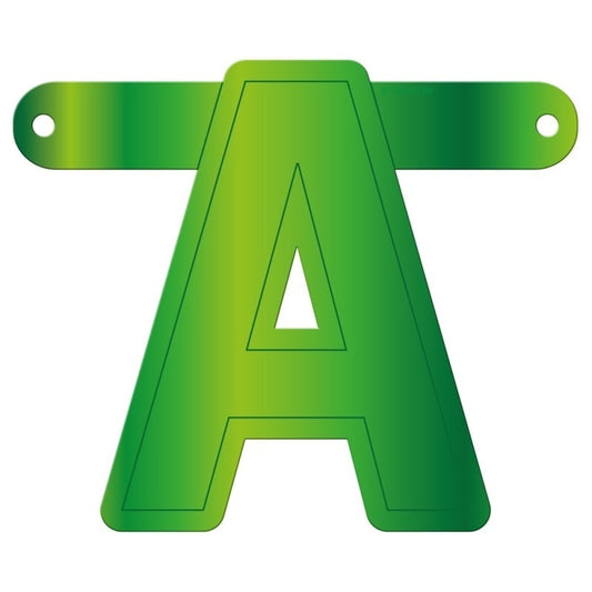 Banner letter A lime groen