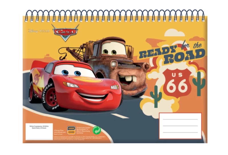 Disney Cars tekenblok spiraalband A4