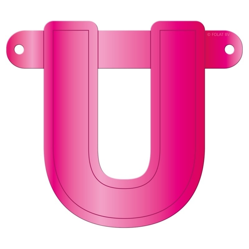 Banner letter U fuchsia