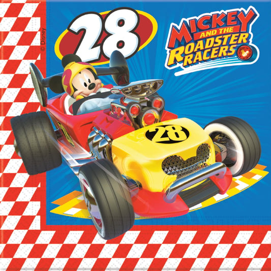 Disney Mickey and the Roadster Racers servetten 33 x 33 cm. 20 st.