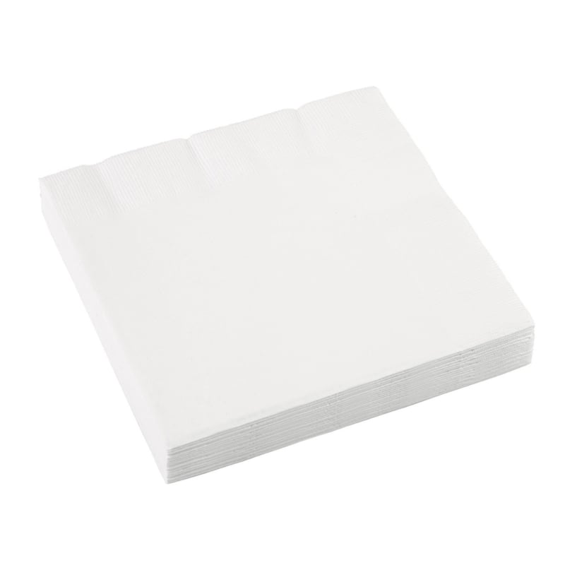 Witte servetten 33 x 33 cm. 20 st.