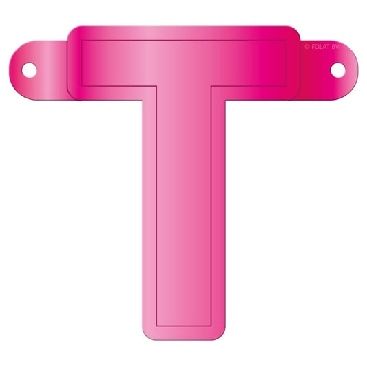 Banner letter T fuchsia