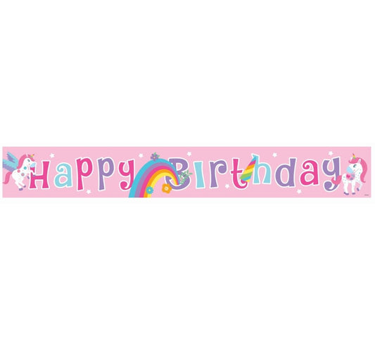 Rainbow Unicorn foliebanner 1,83 mtr.