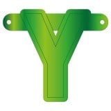 Banner letter Y lime groen