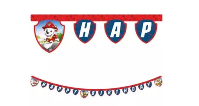 Paw Patrol Rescue Heroes slinger Happy Birthday