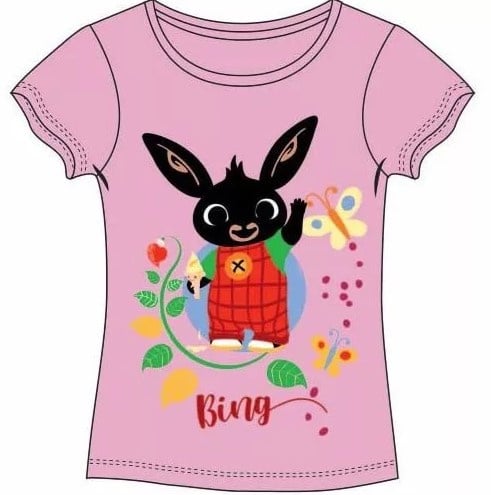 Bing t-shirt roze vlinder mt. 128