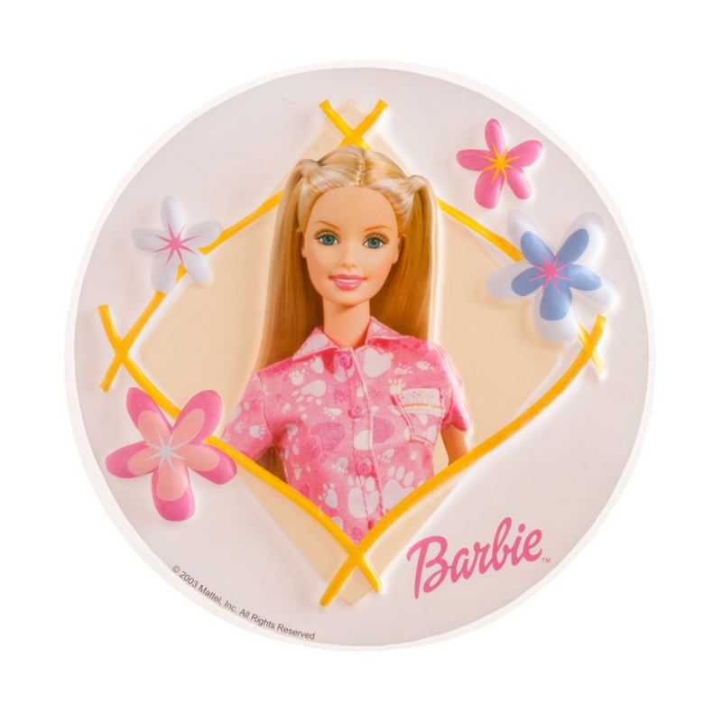 Barbie taart decoratie ø 18 cm. (niet eetbaar)