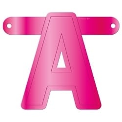 Banner letter A fuchsia