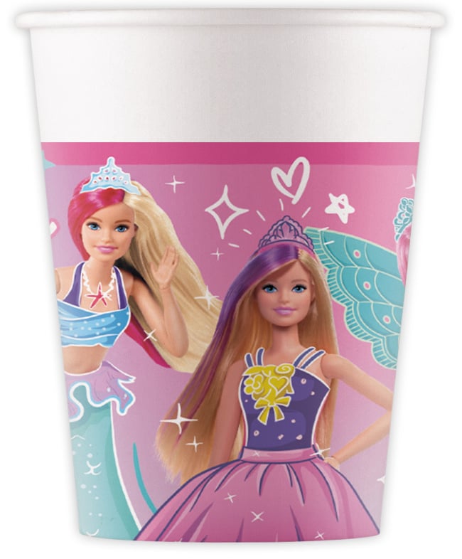 Barbie bekertjes Fantasy 200 ml. 8 st.