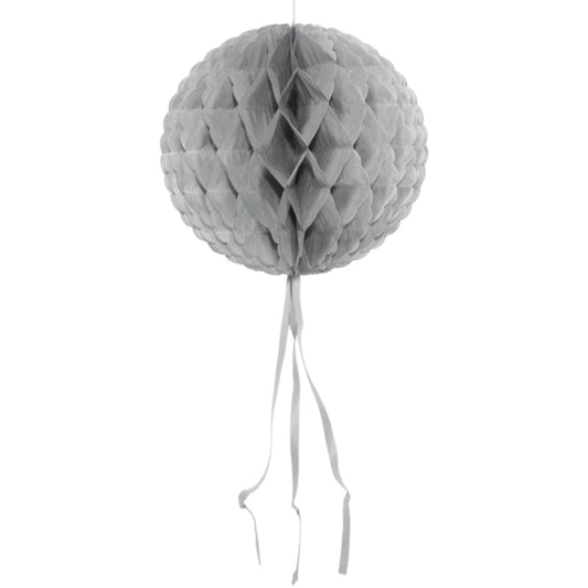 Honeycomb bal zilver ø 30 cm.