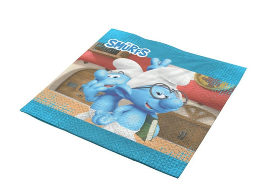 Smurfen servetten 33 x 33 cm. 20 st.