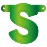 Banner letter S lime groen