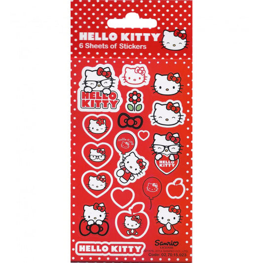 Hello Kitty uitdeel stickervel 6 st.