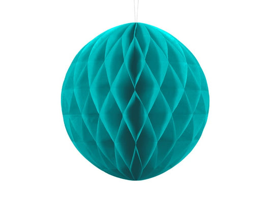 Honeycomb bal party turquoise ø 30 cm.