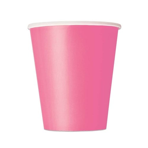 Magenta - fuchsia bekertjes 266 ml. 8 st.